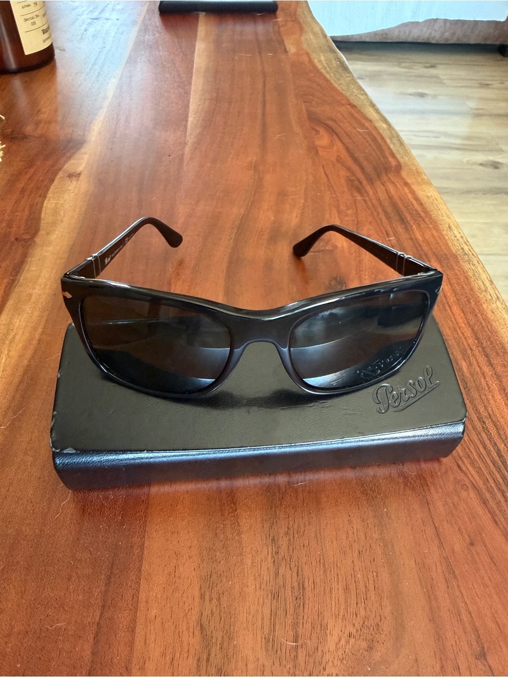 Persol Black Square Sunglasses Unisex